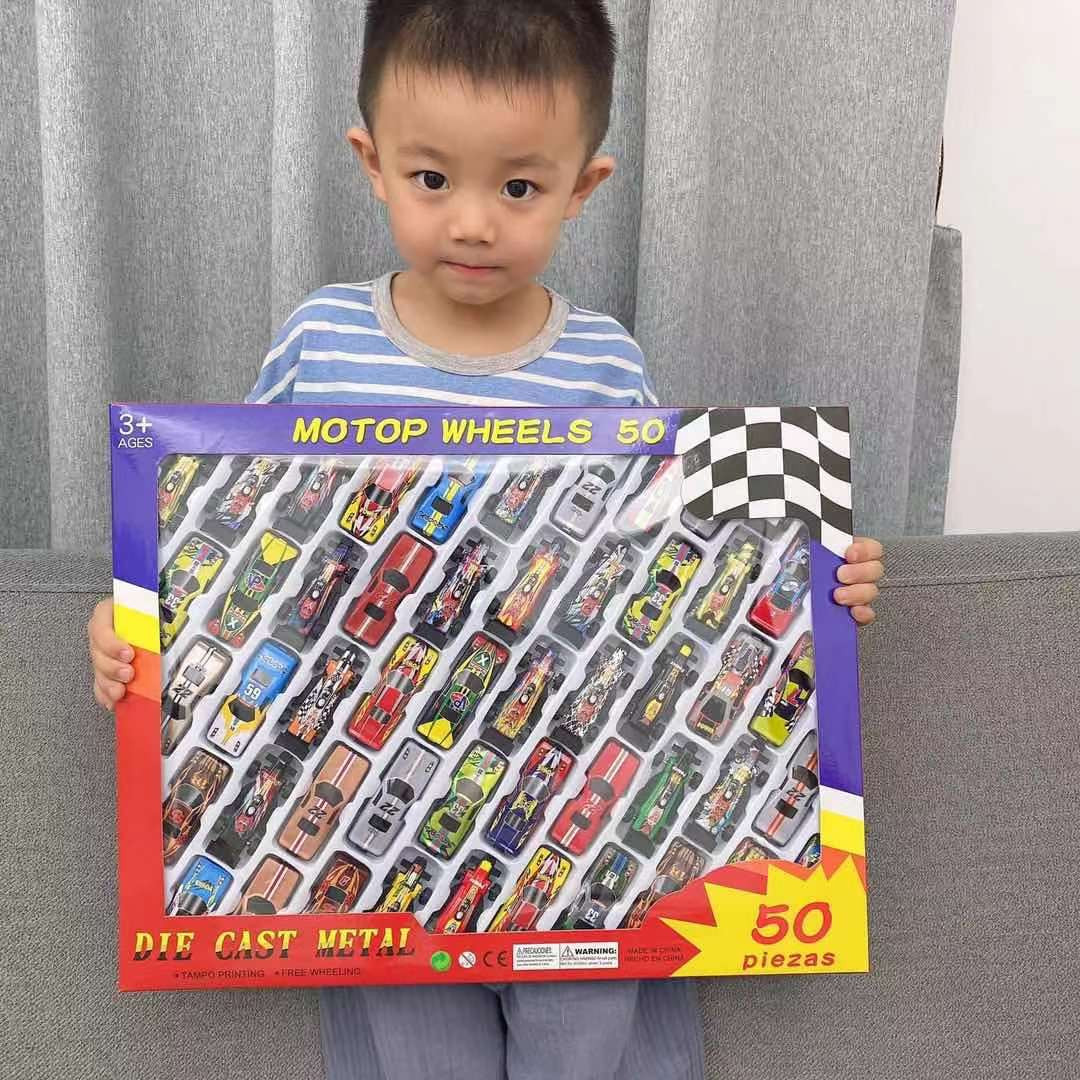 Foreign children's toy cars set 50 mini slides
